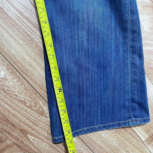 Seven7 Luxe Natalia Womens Jeans Size 16 Blue Bootcut Denim Low Rise Boho Hip - Picture 7 of 7